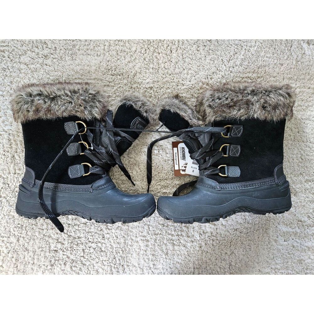 Khombu Women's Winter Boots Size 8 Waterproof Fur Lined